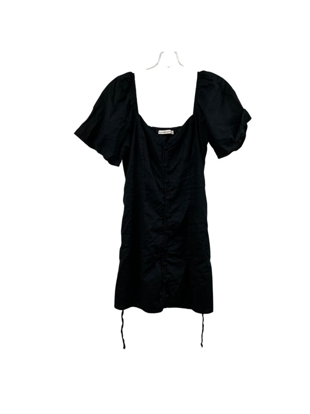 Abercrombie & Fitch Mini Dress Short Puff Sleeve Black Womens Size Medium